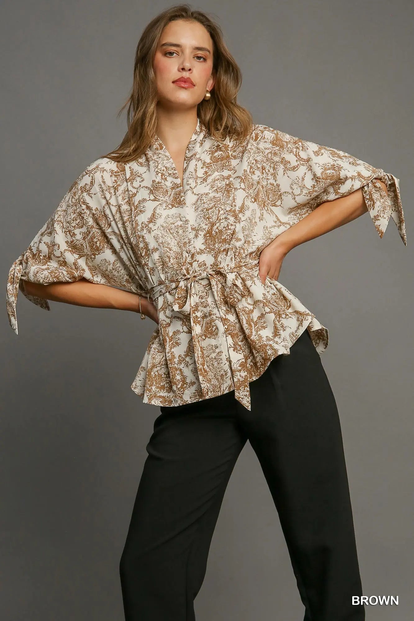 Hildie Top - Brown