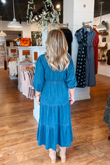 Ashley Tiered Denim Midi Dress