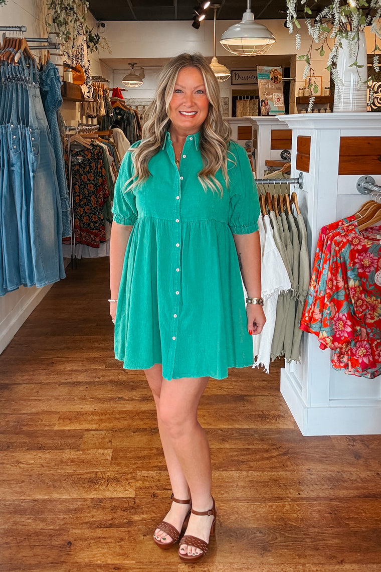 Shay Mini Dress - Green