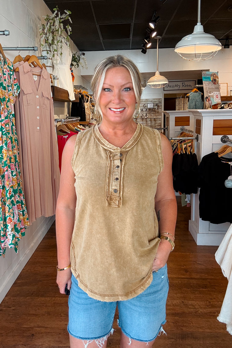 Jersey Tank Top - Camel