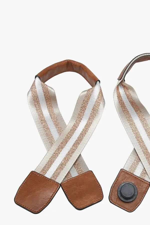 Guitar Strap For Versa Tote - Khaki / Gold