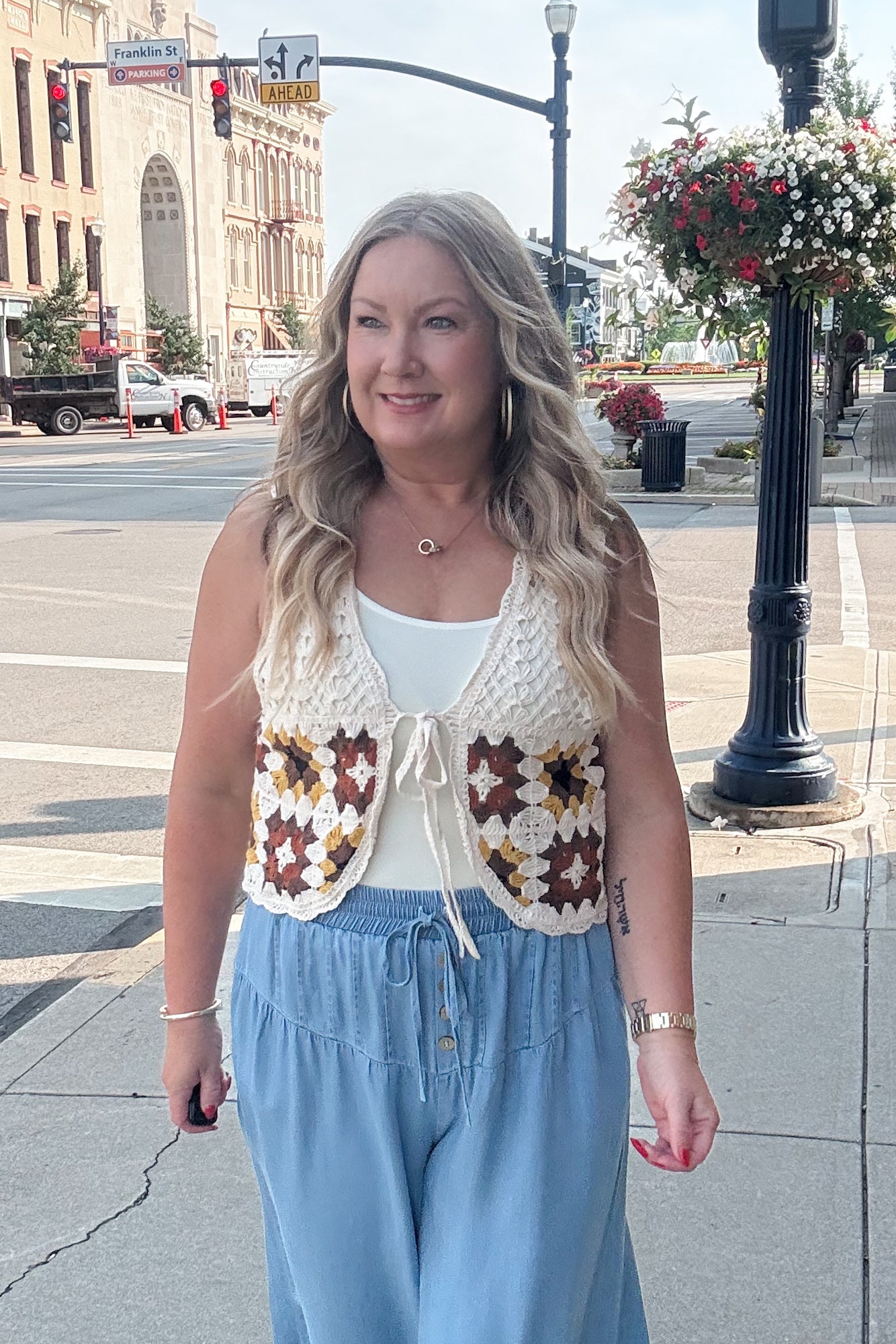 Elissa Granny Square Vest