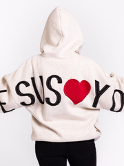 Kingdom Essential Patchwork Hoodie - Jesus Loves You