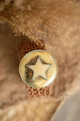 Brown Leather Star Belt