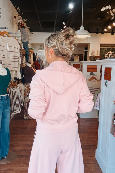 Zip Up Hoodie - Pink