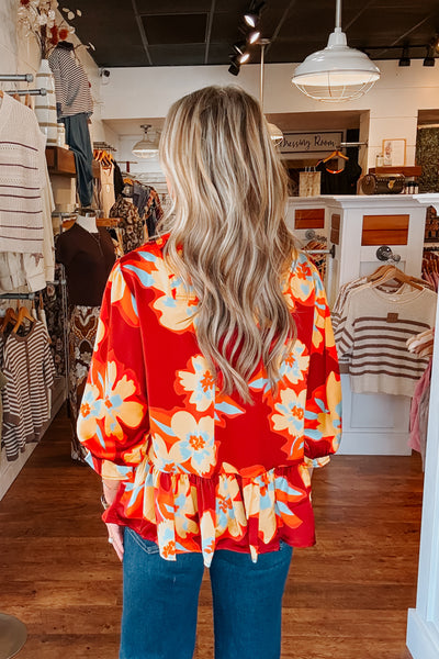 Leah Floral Top