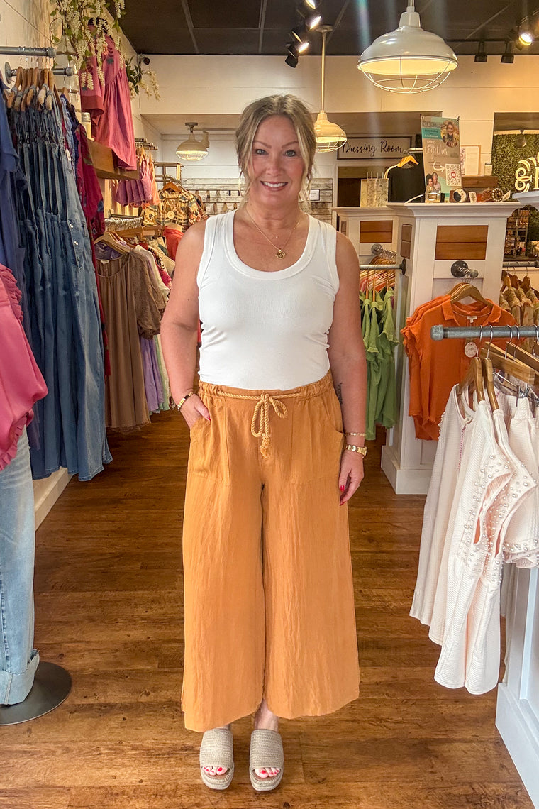 Emerson Mineral Washed Pants - Mustard