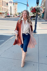 I Love Linen Tan Duster With Star Applique
