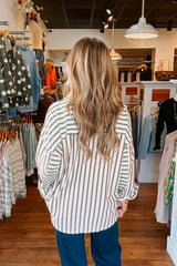 Bronwyn Striped Button Down Top