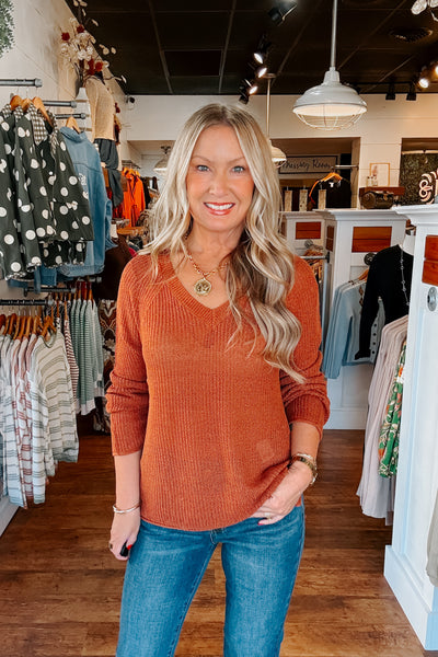 Dori Oversized Sweater - Baked Clay