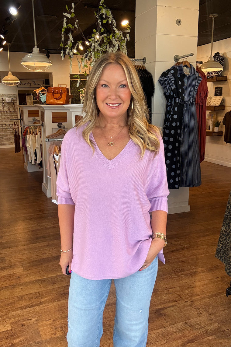 Rayna Lightweight Sweater - Lavender