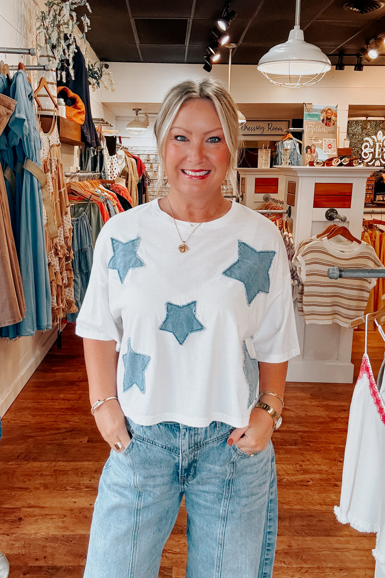 Star Pullover -White