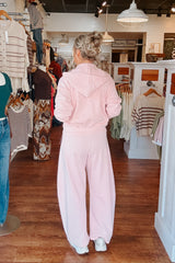 Barrel Leg Sweatpants - Pink