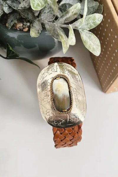 Narrow Brown Leather Belt
