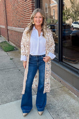 Marlow Crochet Cardigan - Beige
