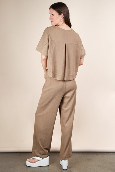 Elise Drawstring Pants - Mocha