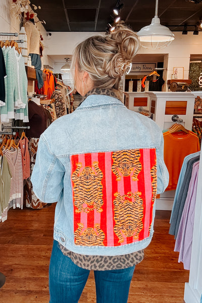 Tiger Patch Denim Jacket