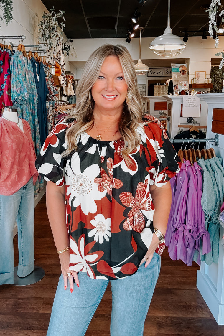 Farrah  Floral Pullover