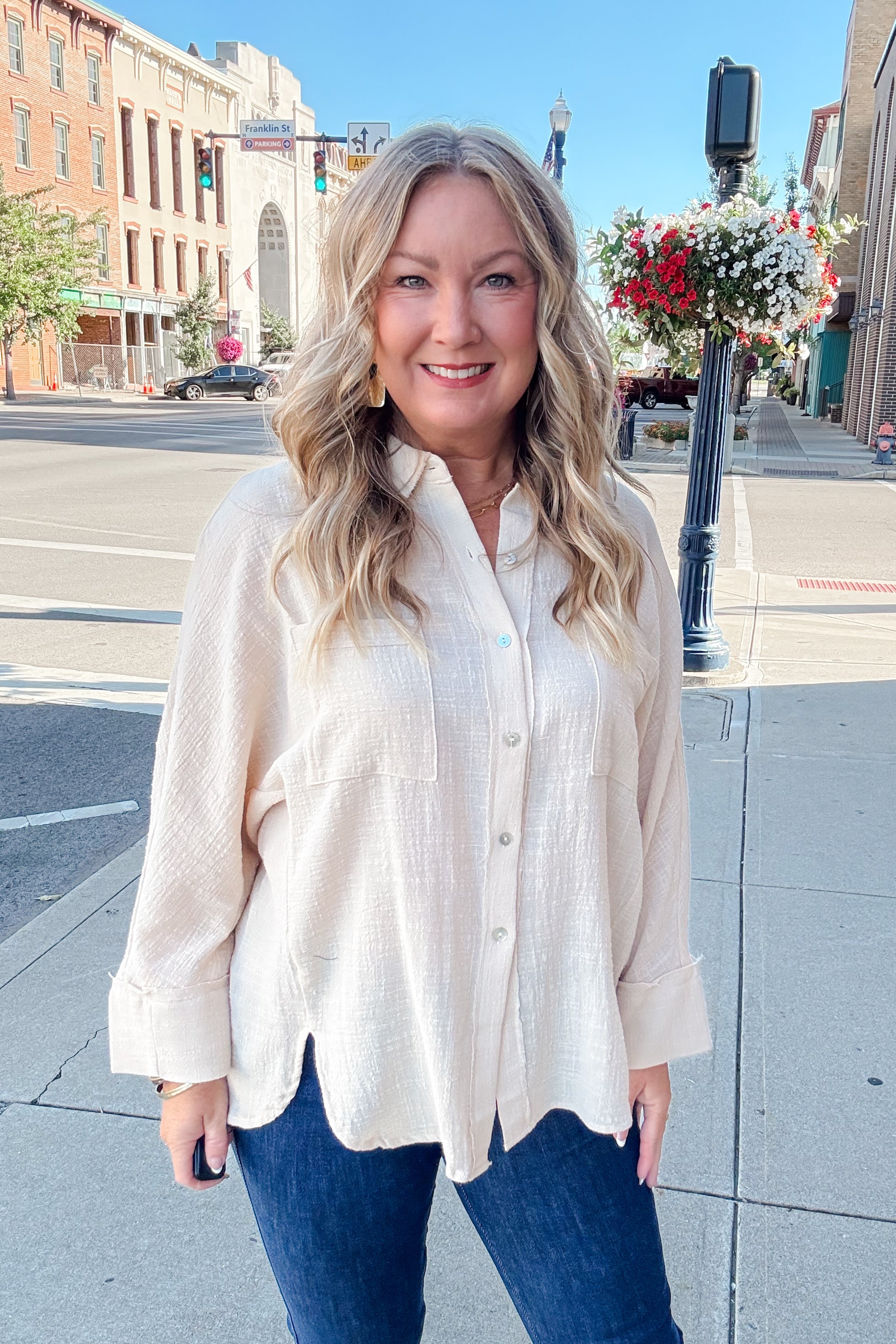 Cleo Button Down Top