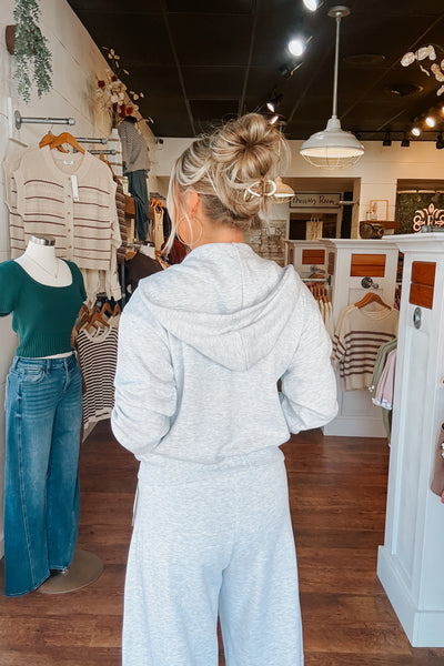 Zip Up Hoodie - Ice Grey