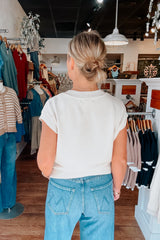 Mabel Button Down Vest - Cream