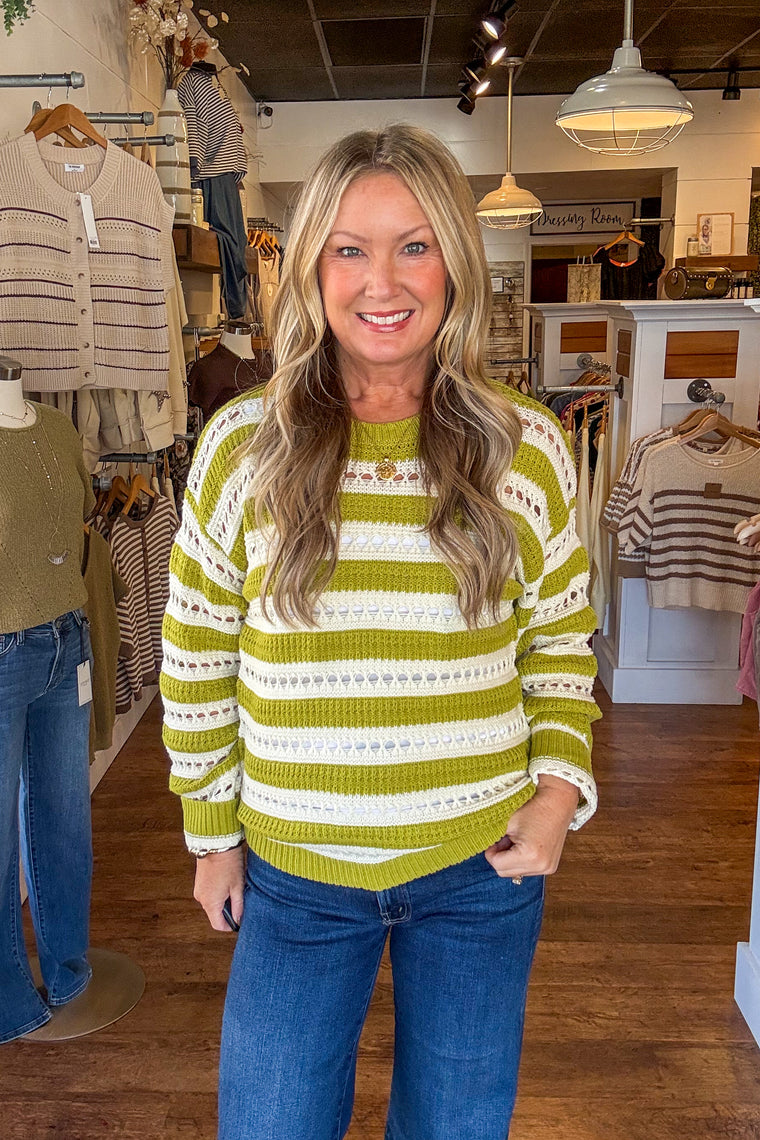 Striped Kiwi Pullover