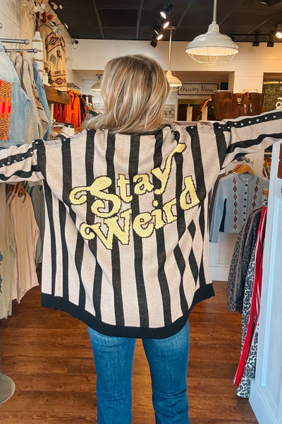 Stay Weird Oversized Cardigan