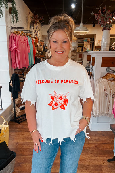 Genesis Distressed Tee -White