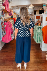 Nadine Navy Wide Leg Pants