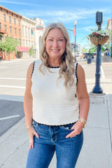 Callie Contrast Trim Top