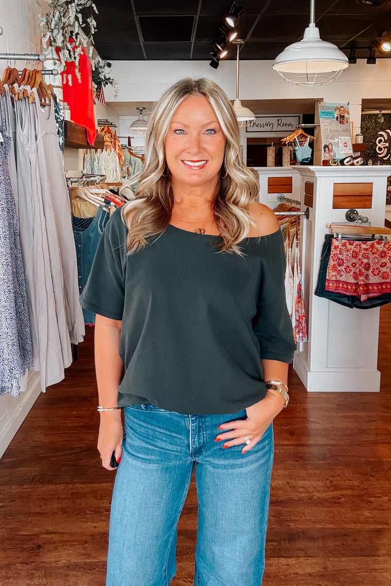 Joni Off Shoulder Top - Black