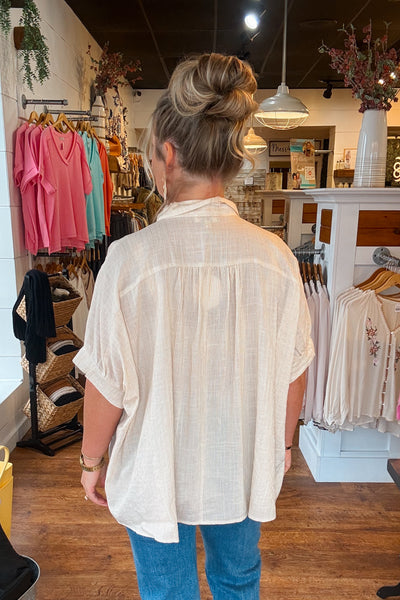 Kate Striped Top - Latte