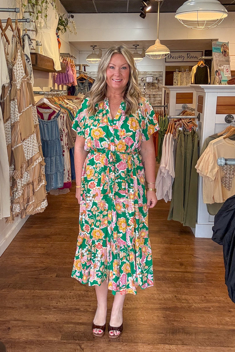 Daphne Floral Midi Dress
