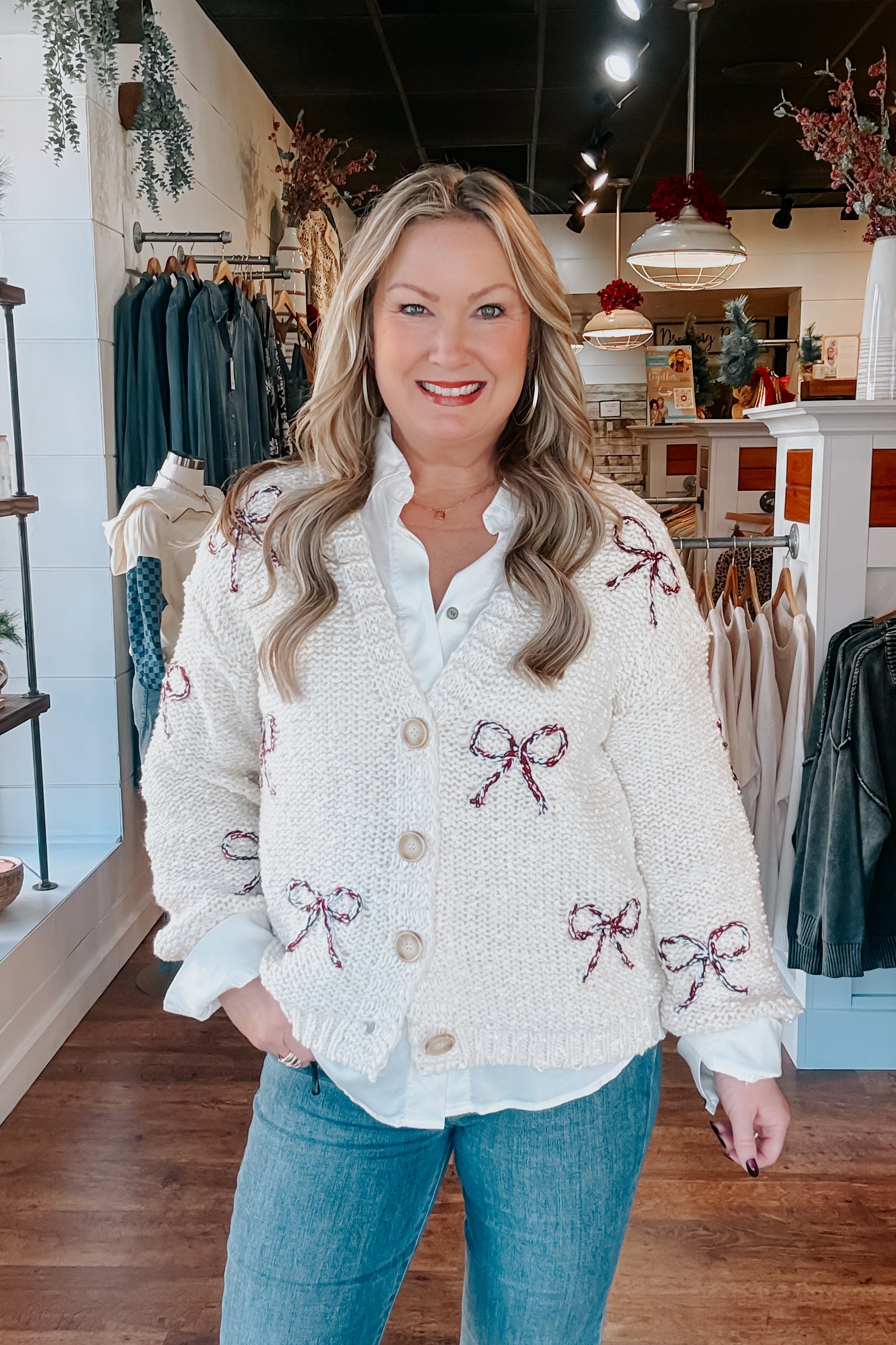 Jessica Bow Cardigan