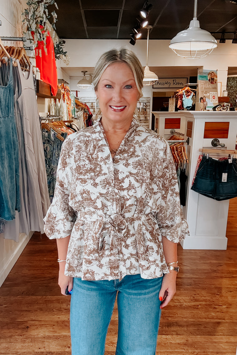 Hildie Top - Brown