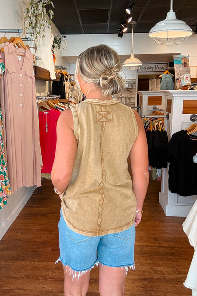 Jersey Tank Top - Camel