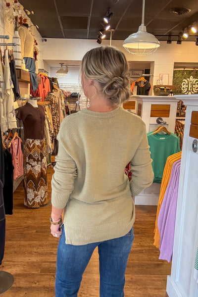 Hallie Boyfriend Sweater - Oregano