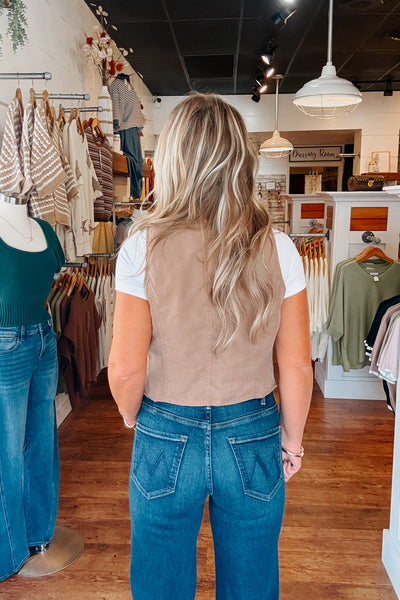 Shay Tencel Vest - Taupe