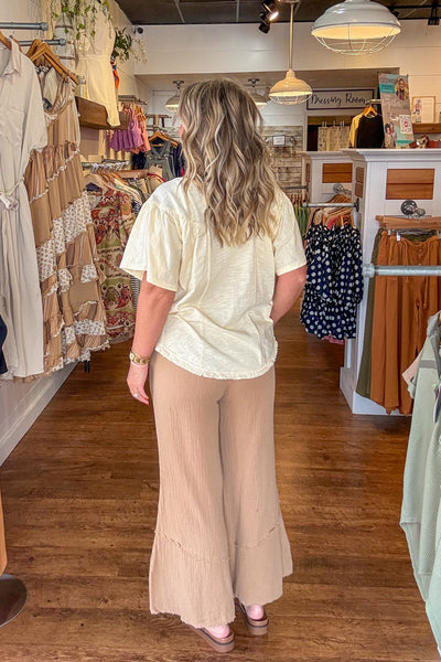Salem Gauze Pants - Latte