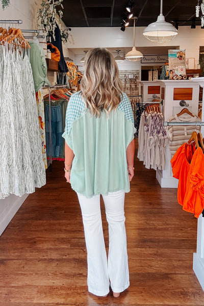 Mya Button Down Shirt - Sage