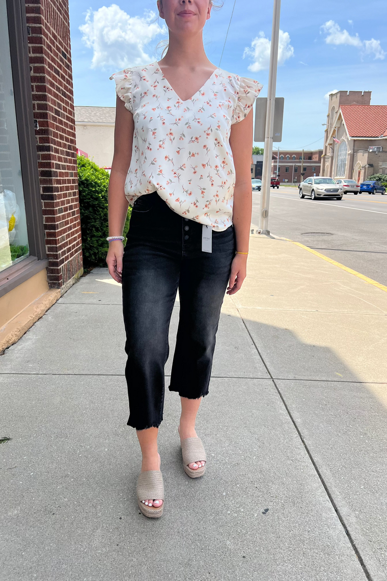 Judy Blue HW Wide Cropped Denim