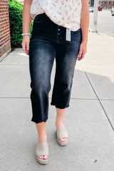 Judy Blue HW Wide Cropped Denim