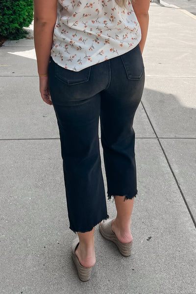 Judy Blue HW Wide Cropped Denim