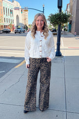 Judy Blue HW Retro Wide Leopard Print