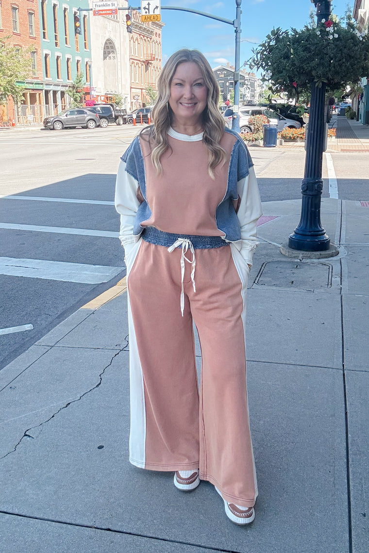 Murphy Color Block Drawstring Pants
