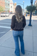 Gia Striped Pullover - Brown