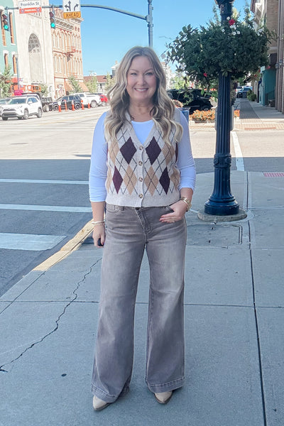 Gianna Argyle Sweater Vest