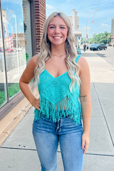 The Rayna Tank - Aqua
