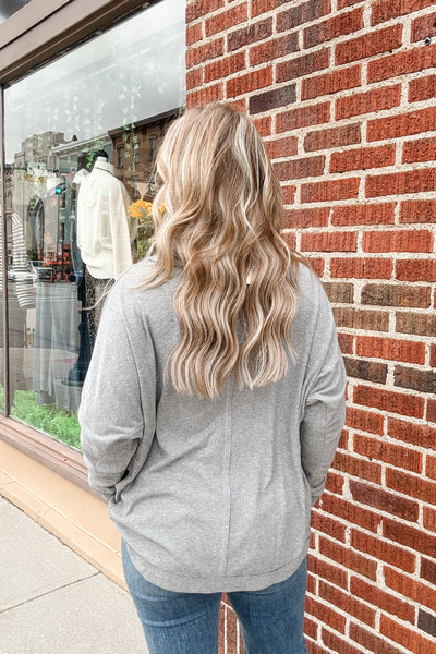 Korine Turtleneck Pullover - Heather Grey