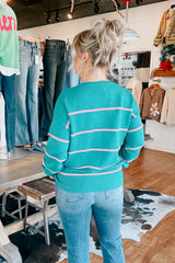 Paisley Striped Sweater